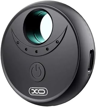XO CRP02 Hidden Camera Detector, Infrared Detector, Security Device in Hotel, Office, Meeting Areas, USB-C Charging, 200mAh, Black