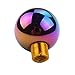 DEWHEL JDM Neo Chrome Round Shift Knob for Both Manual or Automatic Fit Acura Honda Mazda Nissan Toyota 5 Speed 6Speed