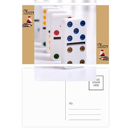 Lot de 20 dés Pai Gow spécial jeu de cartes postales de Père Noël à offrir