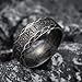 KIRTIJW Viking Rings for Men Norse Viking Runes Amulet Ring Jewelry for Men Women size 12