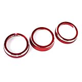 [ネクサスジャパン] スイフト スイフトスポーツ ハイブリッド エアコンダイヤルリングカバー オートエアコン専用 レッドメッキ 3P ガーニッシュ ベゼル