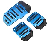  Auto Pedalauflagen Universelle Auto-Fußstütze, Gaspedal, Manuell, Automatisch, Pedalauflage, Sportgetriebe, Bremse, Kupplung, Kissenhülle Bremspedal Abdeckungen (Color : Blue 3pcs)