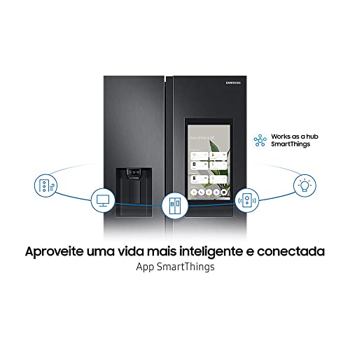 Geladeira Samsung Side By Side Black Premium 585 Litros 110V RS58T5561B1/AZ