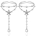 Bellady 2Pcs Pearl Ankle Chain Barefoot Sandals with Starfish Beach Wedding Foot Jewelry