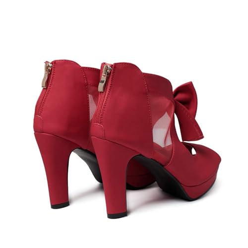 Image of GATUXUS Open Toe Women Platform High Heel Shoes Bows Strappy Sandals