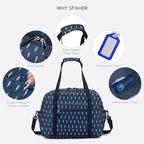 Miniatura 5 de Spaher Bolsa De Viaje 40x30x20 Wizzair Vueling Equipaje De Mano Bolsa De Deporte Gimnasio Impermeable Bolsos Maternidad Hospital Fin Semana Mujer Hombres Cabin Duffle Bag Gym Bag