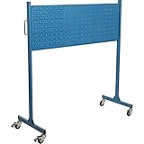 Global Industrial Mobile Steel Louver/Pegboard Panel Rack, Blue, 60