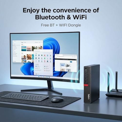 Image of Think Centre Tiny PC | Core i5-9Th Gᥱn, 8GB DDR4 RAM, 256GB SSD, Windows 11 Pro, with BT+WiFi Dongle, HD Graphics, USB 3.0 + Type C, (1 Year Brand Warranty)
