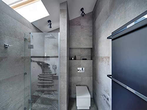 Vinilo Transparente para Mamparas de Ducha y Baños Puente Lago | Varias Medidas 60x185cm | Adhesivo Resistente y de Fácil Aplicación | Pegatina Adhesiva Decorativa de Diseño Elegante