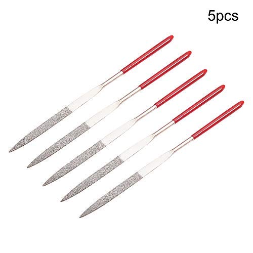 Utoolmart 5Pcs 3Mm X 140Mm Half Round Diamond Needle File 150 Grit #TOP3
