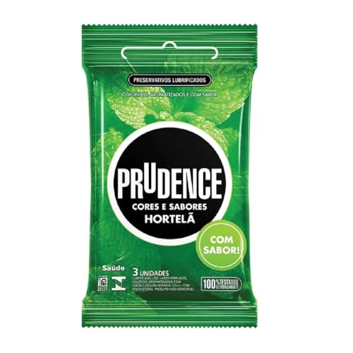 Preservativo Prudence Cores E Sabores Hortela Com 3 Unidades 