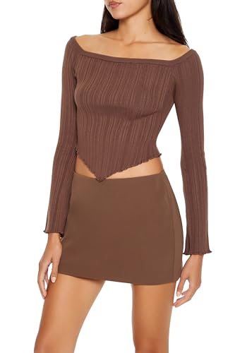 Forever 21 Women's Off-The-Shoulder V-Hem Sweater4