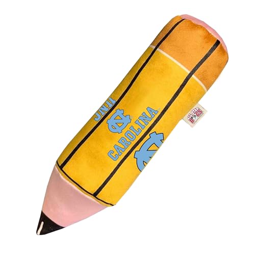 All Star Dogs North Carolina Tar Heels Pencil Dog Toy Premium Stuffed Plush w/Squeakers USA Made