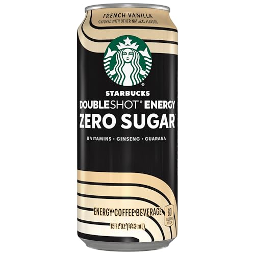 Starbucks Doubleshot Zero Sugar Energy Coffee Beverage French Vanilla 15