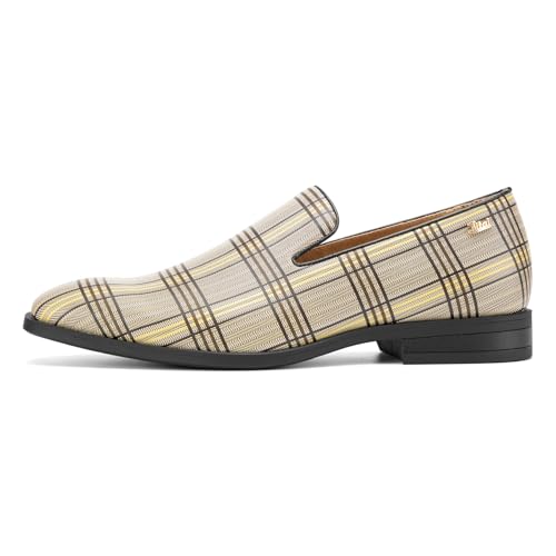 Image of JITAI Men's Dress Shoes - Casual Rubber & Leather Loafers for Men - Fashion Business Formal Wear