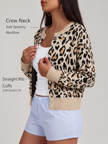 Image of Trendy Queen Cropped Cardigan Sweaters for Women Fall Fashion Clothes 2026 | Lightweight Knit Button-Down, Y2K Open-Front Layering Piece for Fall, Spring & Office Wear