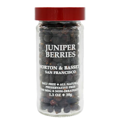 Morton & Bassett Juniper Berries, 1.3 oz – Non-GMO, Salt-Free, Aromatic Berries for Sauces, Roasts & Scandinavian Dishes