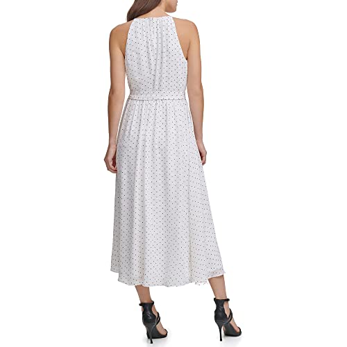 Dkny Women's Fit And Flare Midi Dress, Crm/Blk, 16 #TOP2