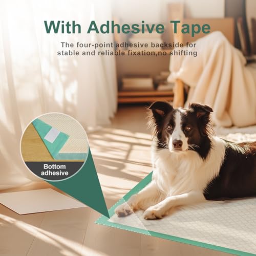 Image of Gardner Pet Dog Pee Pads Extra Large 22 inchx37 inch, 30 Count, Puppy Pee Pads with Adhesive Sticky Tape, Leak Prevention Disposable Training Bed Pads for Doggie, Cat, Rabbit, Suitable for Crate /Cage