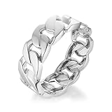 HZMAN Silver Chunky Cuban Chain Cuff Bracelets for Women 24.5mm Wide Thick Bangle Bracelet Hip Hop Open Hinge Wrist Cuff Bracelet Jewelry Gift