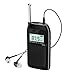 Pocket Radio FM AM Portable Radio USB Charging Radio with SD Card Slot (With Earphone)