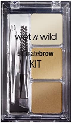 Wet n Wild, Ultimate Brow Kit, Eyebrow Kit to Shape, Define and Fill the Eyebrows, Kit with 1 Brow Wax, 2 Fixing Powders, 1 Brush and 1 Tweezers, Vegan Product, Soft Brown
