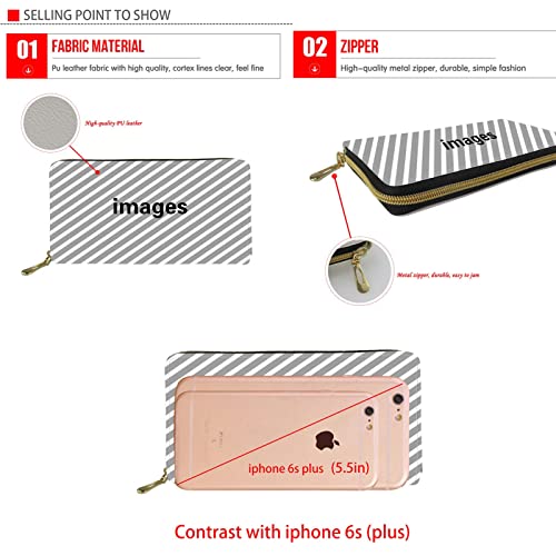 Joaifo Purple Dream Catcher Feathers Print Women Wallet Long Coin Purse Clutch Cell Zipper Phone Storage Case #TOP3