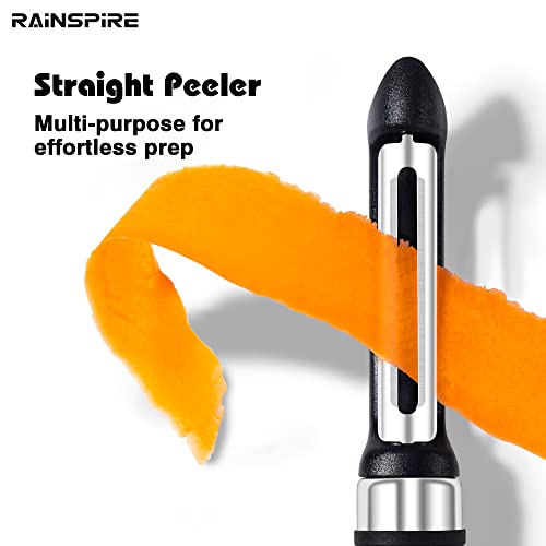 Rainspire 3-Piece Peeler Set, Premium Swivel Vegetable Peeler, Kitchen Gadgets Apple Peeler Potato Peeler Veggie Peeler Fruit Peeler, Dishwasher Safe Kitchen Accessories, Black #TOP1
