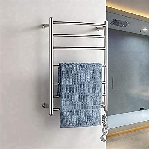 Toallero eléctrico de acero inoxidable 304 con 7 barras calefactables para pared de baño 6