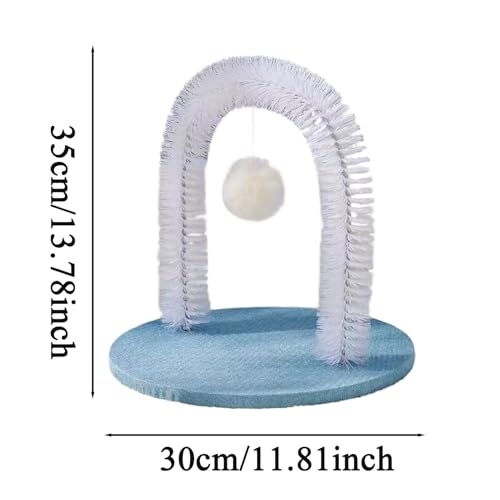 Post para gatos con cepillo de pelo interior y placa rasguñadora 6