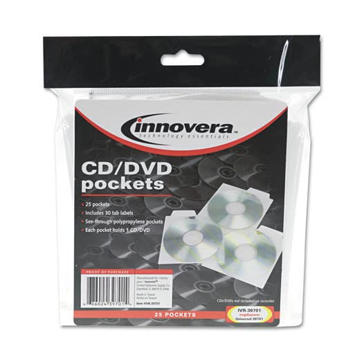 Innovera Ivr39701 Cd/Dvd Pockets (25/Pack) #TOP17