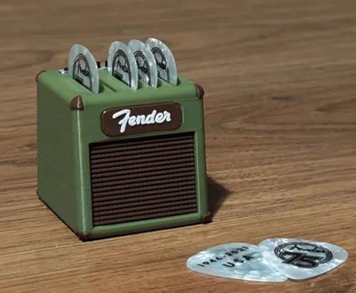 Boîte de support de médiators style Fender finitions soignées en bois noble