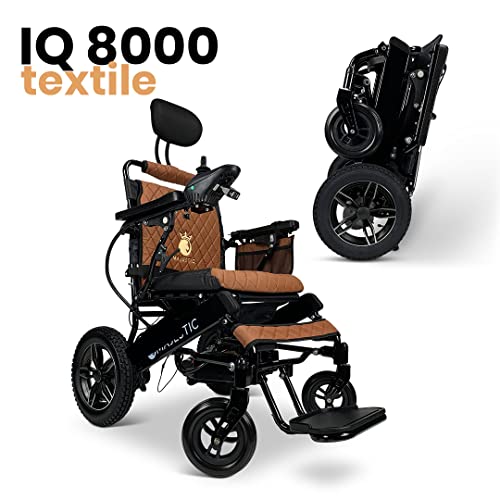 2022 Majestic Buvan New Lightweight Electric Wheelchair - Foldable Long Range Electric Wheelchairs For Adults , Light Remote Control Motorized Mobility Aid Power Folding Wheel Chair (17.5" Seat Width) #TOP1