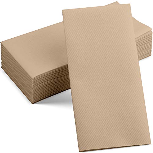50-Pack Disposable Linen-Feel Wood Napkins, 12