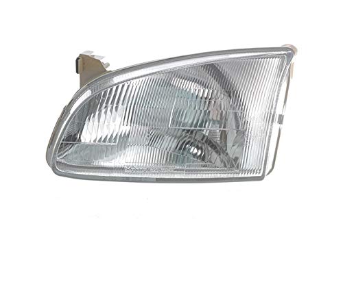 Faro delantero izquierdo faro lateral conductor montaje proyector luz delantera coche coche luz cromo lhd faros compatibles con toyota starlet 1996 1997 1998 1999 VP972L