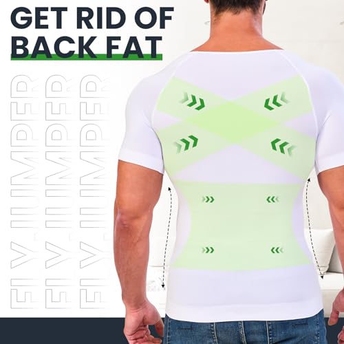 Men's Compression Shirt Tummy Control Shapewear Body Shaper Slim Undershirt3