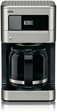 Braun KF7070 BrewSense Drip Glass Coffeemaker, 12 Cup, Stainless Steel