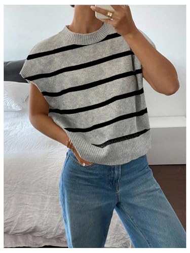 Image of SOLY HUX Women's Short Sleeve Business Casual Sweater