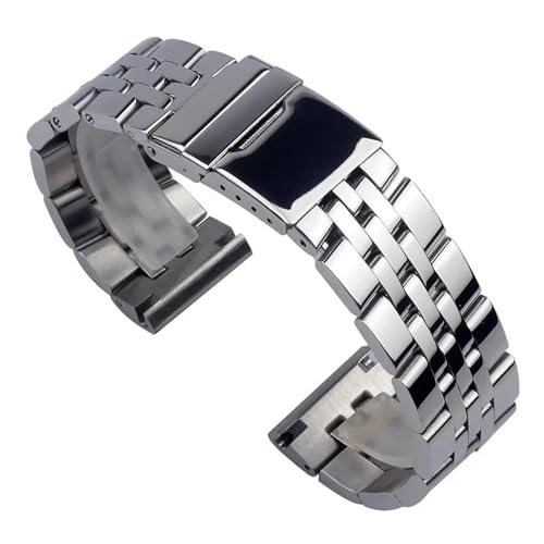Bracelet de montre en acier inoxydable argenté résistant pour remplacer vos bracelets usés