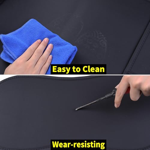 Image of Aierxuan Rear Car Seat Covers for Ford F150 F250 F350 F450 Crew Cab (Black)