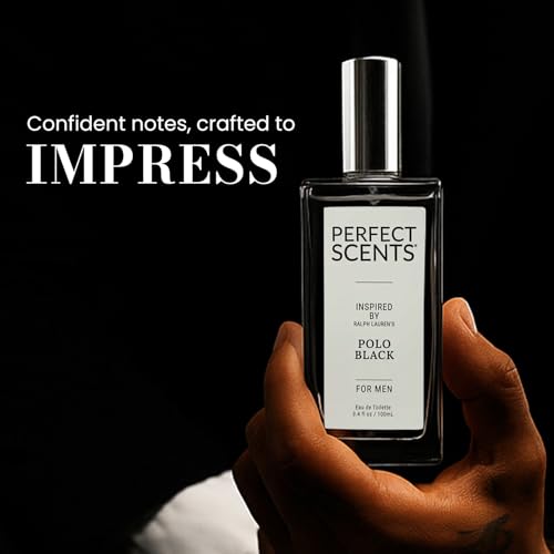 Image of Perfect Scents Fragrances, Inspired by Ralp.h La.uren's Pol.o Black, Men's Eau de Toilette, CLEAN, Vegan, Paraben-Free, Never Tested on Animals, 3.4 Fluid Ounces