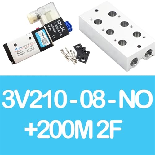 Embase de distribution pour électrovanne 3V210-08 de la série 200M en version 2F - 3