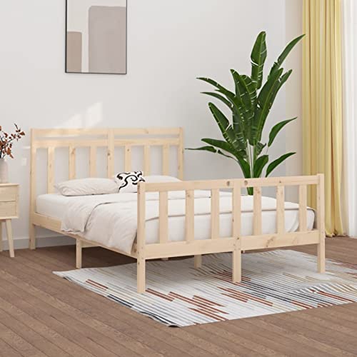Gecheer Estructura de Cama de Madera Maciza