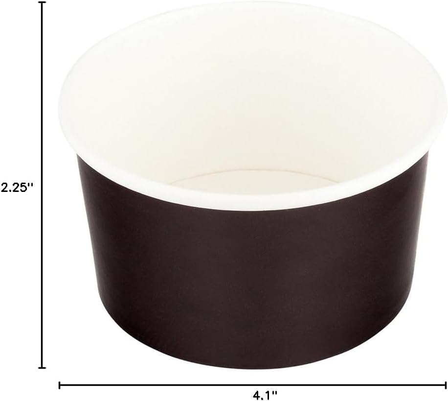 Coppetta 12-Ounce Dessert Cups, 200 Disposable Ice Cream Cups - Lids Sold Separately, Sturdy, Black Paper Frozen Yogurt Bowls, For Hot And Cold Foods, Perfect For Gelato Or Mousse - Restaurantware - Image 4