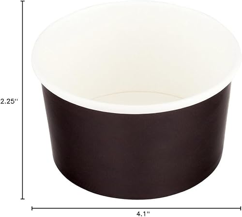 Miniatura 4 de Restaurantware Coppetta Coppetta - Tazas de helado desechables negras de 12 onzas de 200 CT - Coppetta Tazas extra grandes para bebidas calientes y