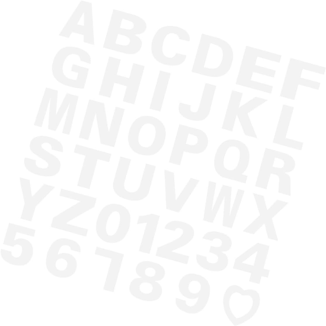 OUNONA 37Pcs Cake Stencil Templates with Numbers Letters and Heart Shapes for DIY Baking Easy-Clean White Molds for Birthday Wedding Party Cake Decorating