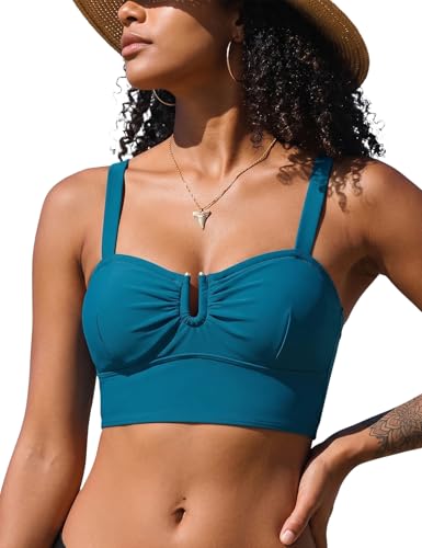 Haut de bain push-up à armatures galbant pour bonnet A-C