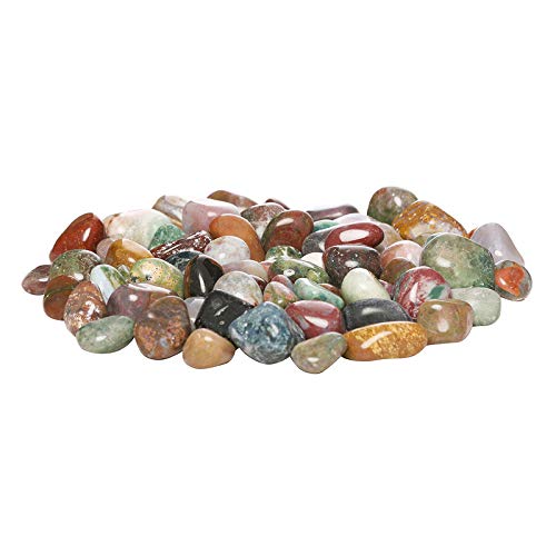 Premium Glossy Round Oval Shaped Onyx Pebble Stone for Garden Landscape Pathways Home Decor (Multi Colour, 1 Kg)