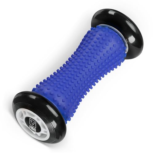 H&S Rouleau Massage Pied pour la Voûte Plantaire - Massage du Fascia pour Relaxer et Détendre les Pieds les Mains le Corps - Rouleaux de Massage Dur en Silicone avec Picots Bleu
