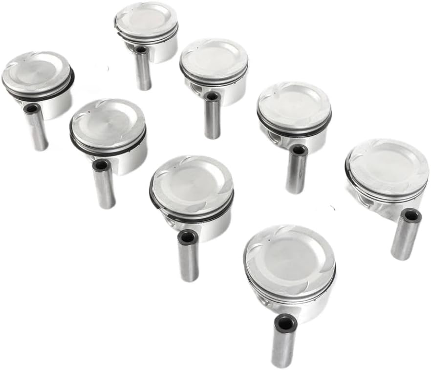 8Pcs Engine Pistons With Rings And Pins Kit STD Φ89mm 11257556955 Compatible With M5 M6 X5 X6 M E70 F10 S63B44 S63B44TU 4.4L V8 Turbo Engines